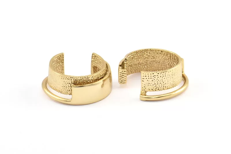 1 Gold Plated Brass Adjustable Rings N0064 Q0432