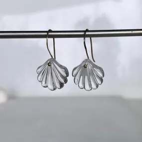 14k Seashell Quartz earrings