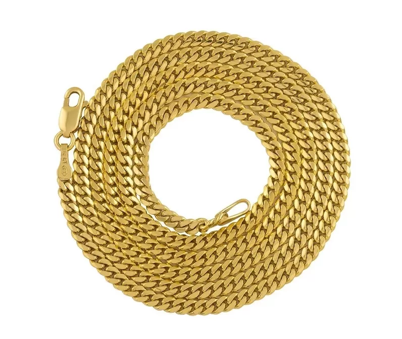 18k Solid Gold Cuban Chain (2.5 mm)