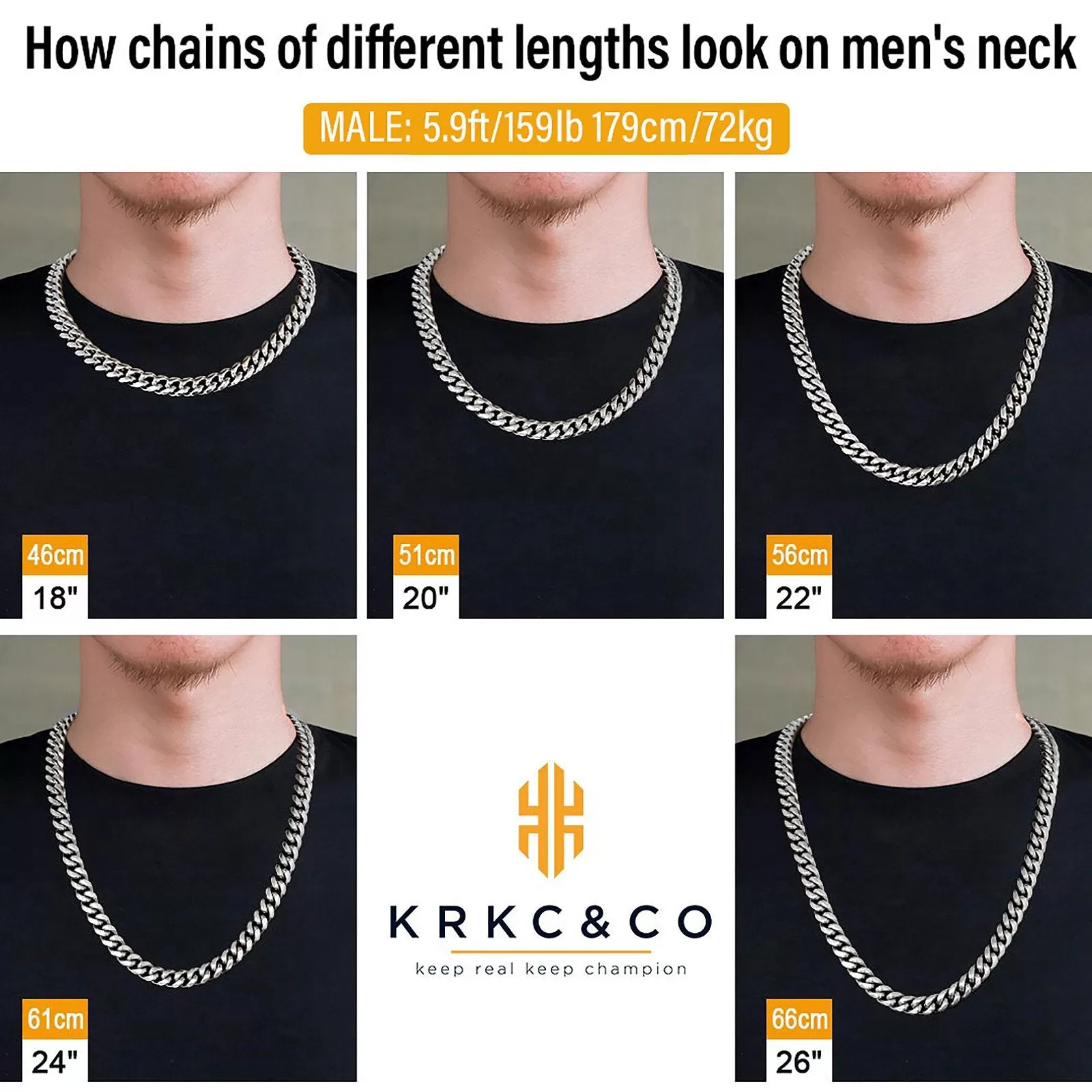 8mm/12mm/14mm Miami Cuban Link Chain with Push Button Clasp in 18K Gold / White Gold