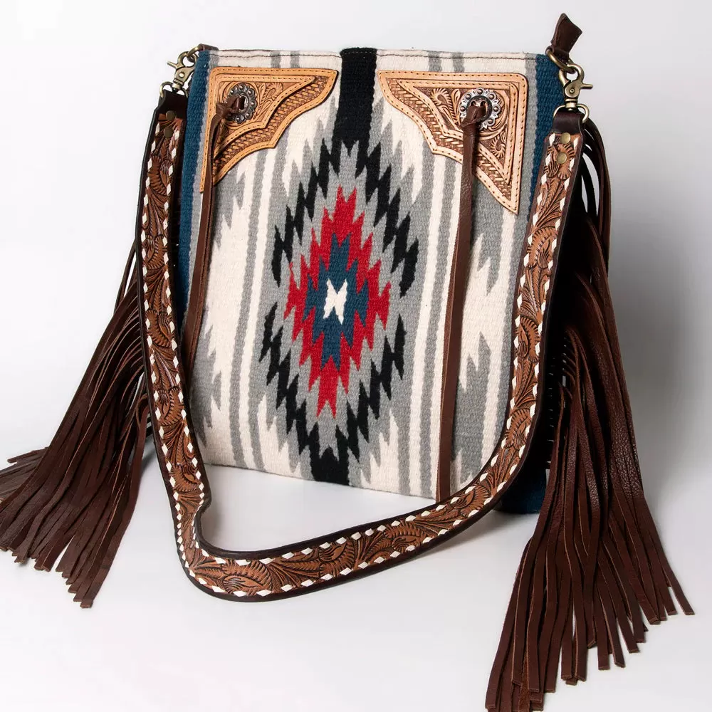 American Darling Conceal Carry Gray/Red Aztec Fringe Bag