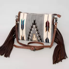 American Darling Gray Blanket Fringe Crossbody