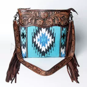 American Darling Turquoise Fringe Blanket Purse