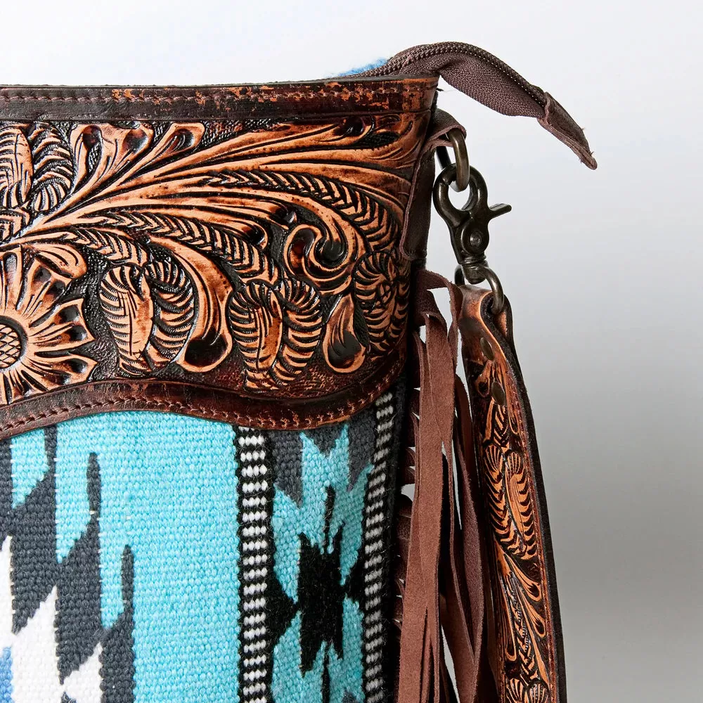 American Darling Turquoise Fringe Blanket Purse