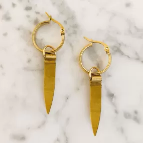 ANTHEA gold spike hoop earrings