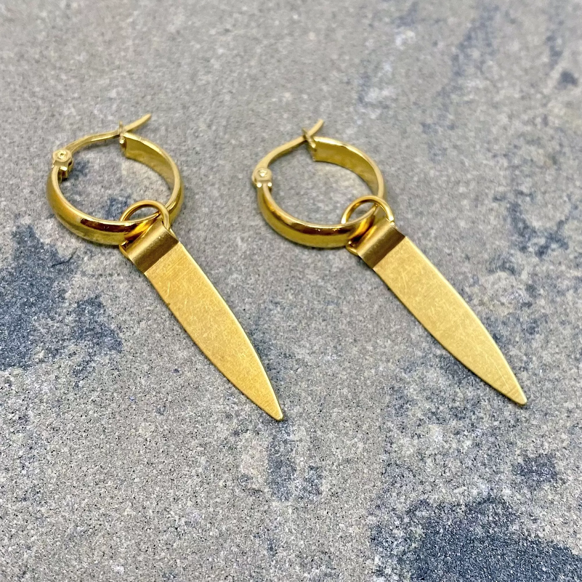 ANTHEA gold spike hoop earrings