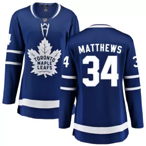 Auston Matthews Toronto Maple Leafs Fanatics Branded Women's Home Breakaway Jersey - Blue