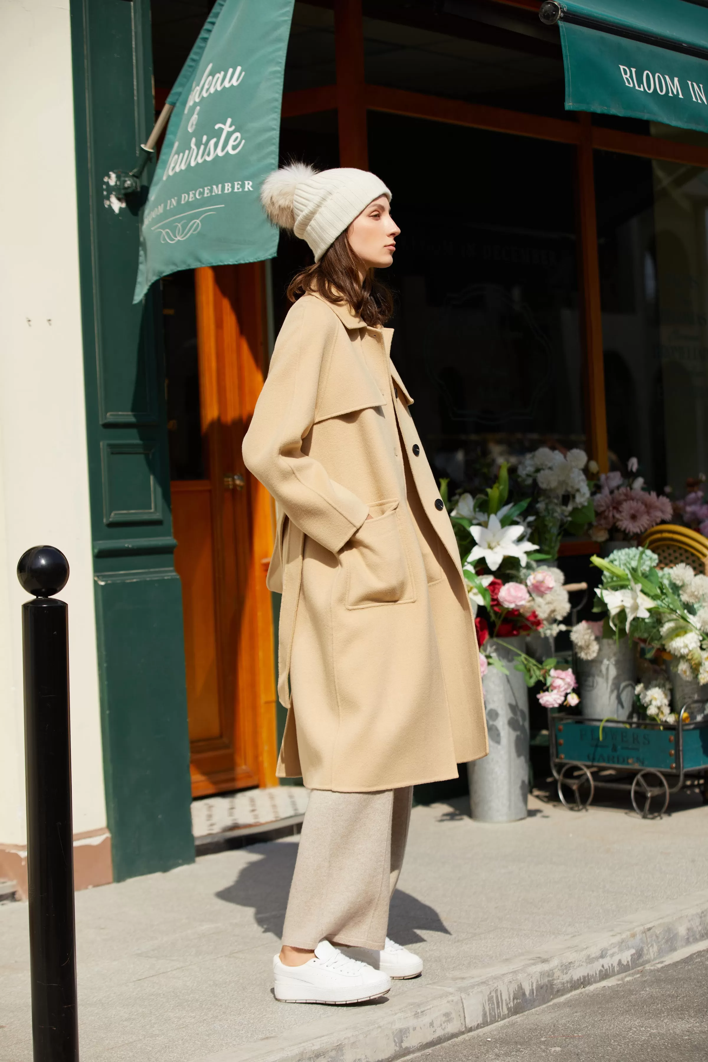 Beige Wool Coat