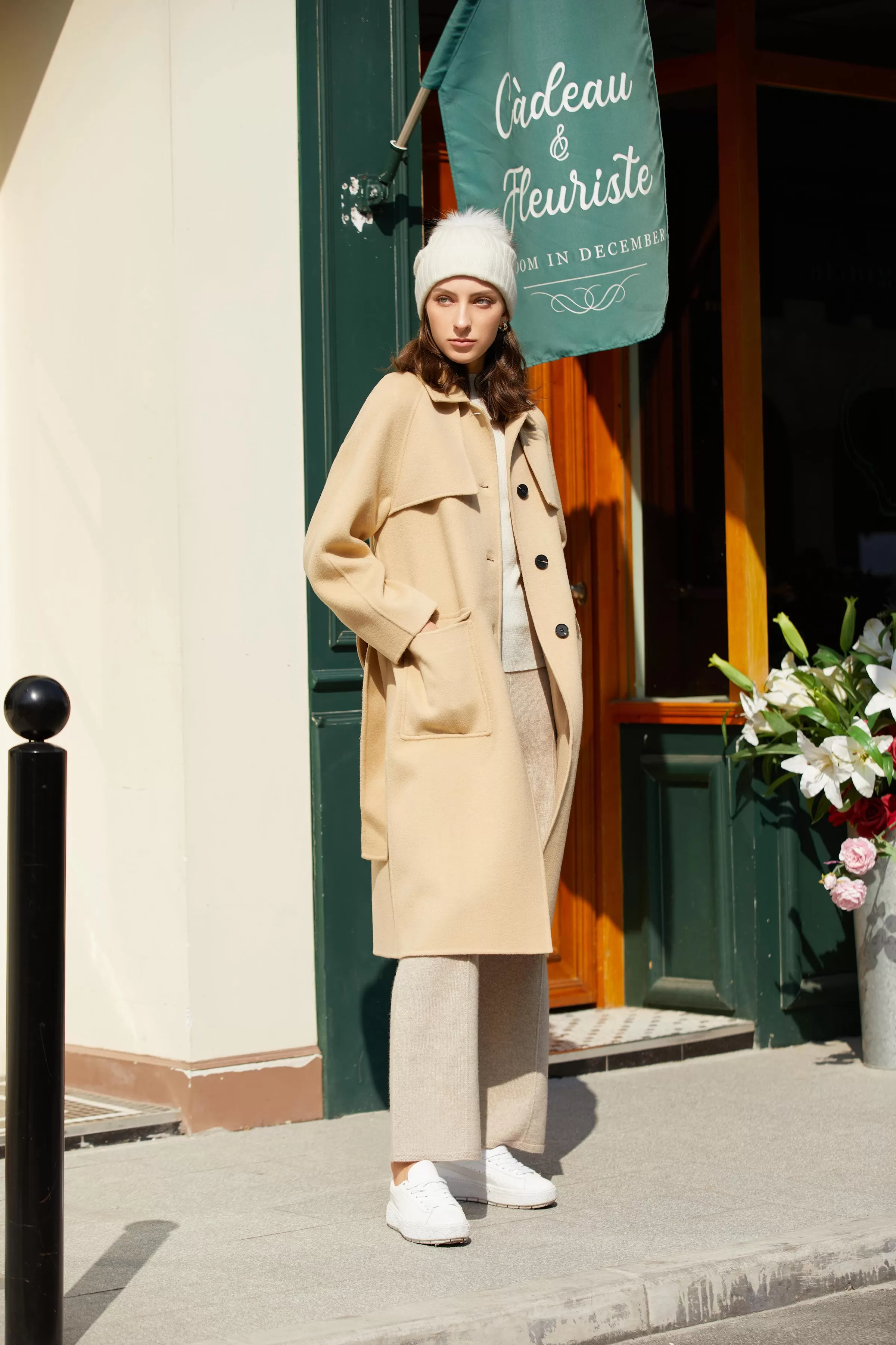 Beige Wool Coat