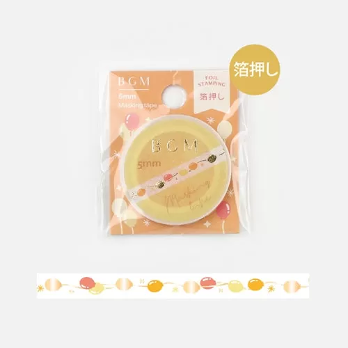 BGM Balloon Gold Foil Stamping Masking Tape BM-LSG093