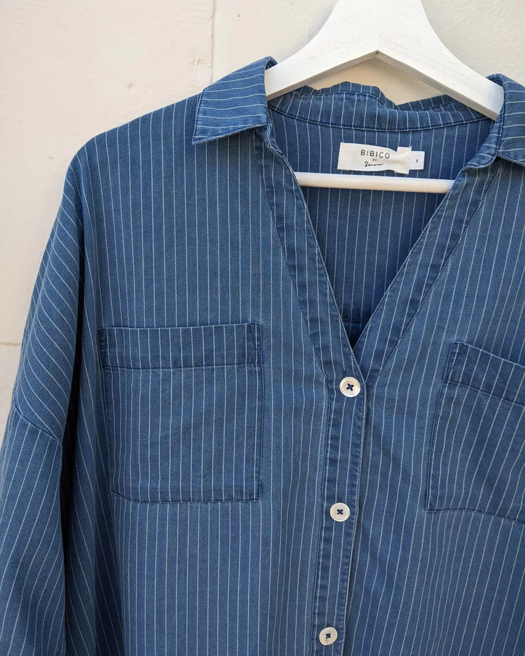 Bibico Ava shirt, denim stripe