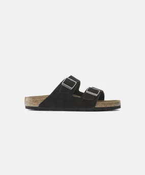 Birkenstock Arizona Nubuck Leather Desert Buck Black Sandals