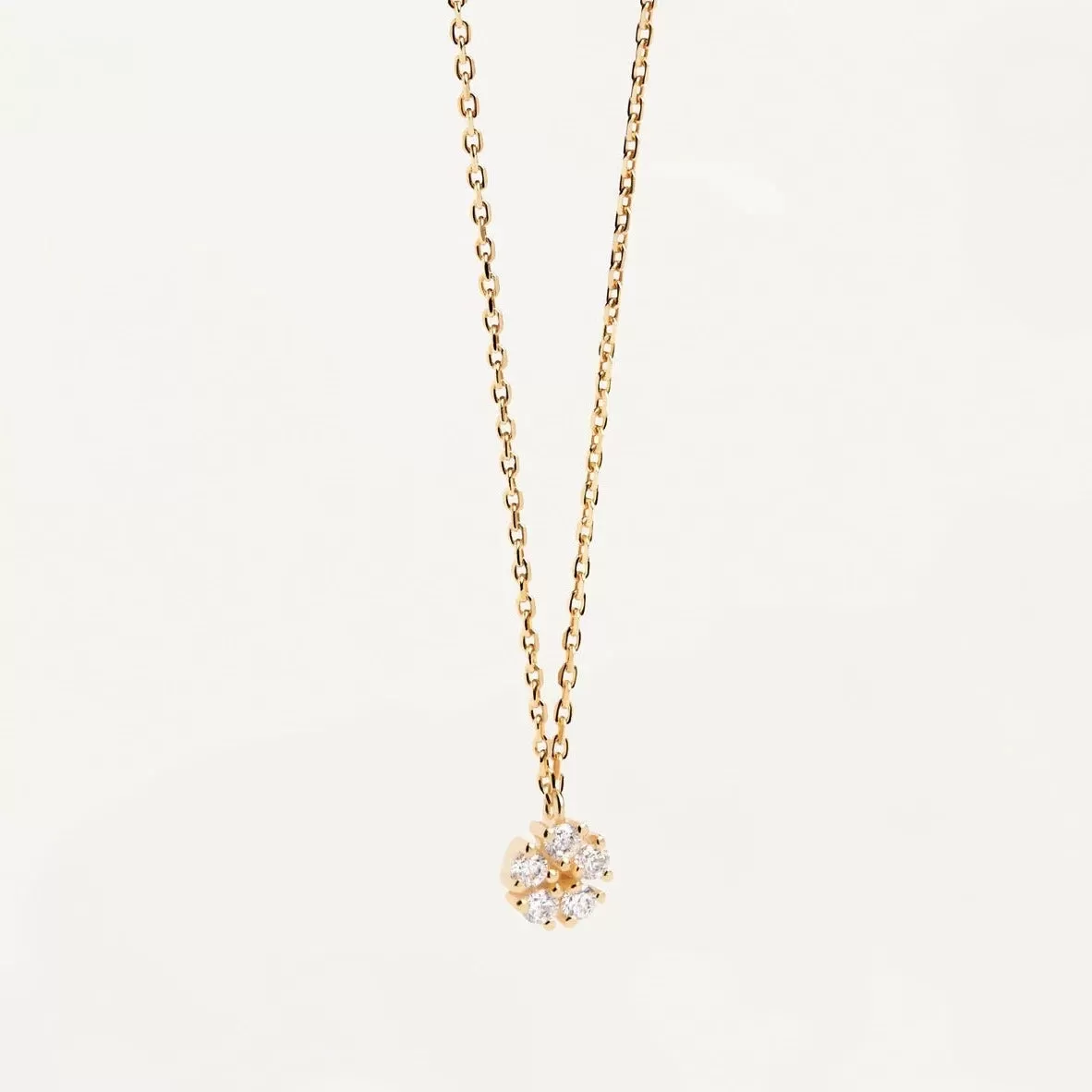 Blossom Flower Necklace in 18K Gold Over Sterling Silver