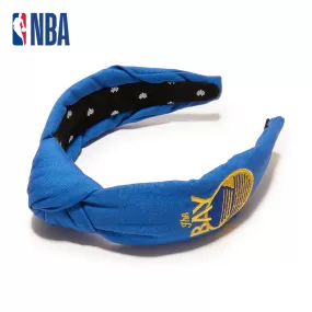 BLUE GOLDEN STATE WARRIORS EMBROIDERED KNOTTED HEADBAND