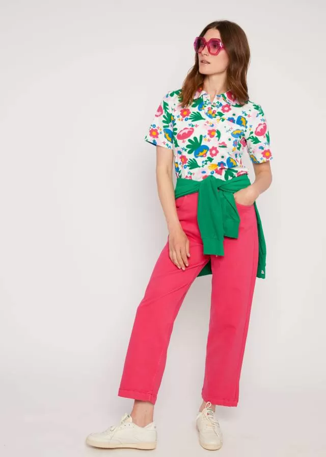 Blutsgeschwister Happy Flower Party Terry Tiebreaker Top