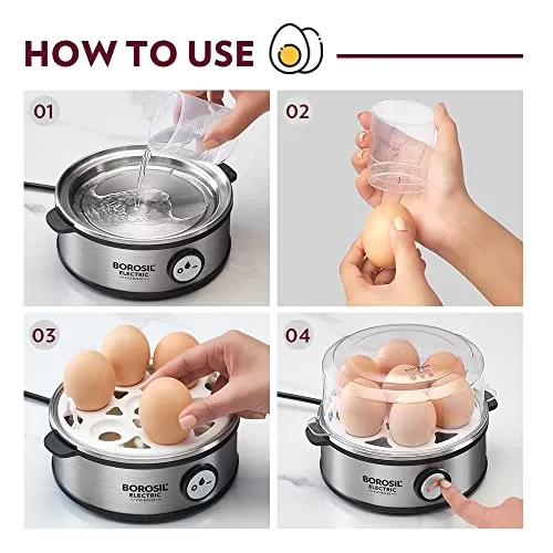 Borosil Electric Egg Boiler, 7 Egg Cooker