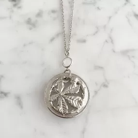 BOUTON silver plated french button necklace