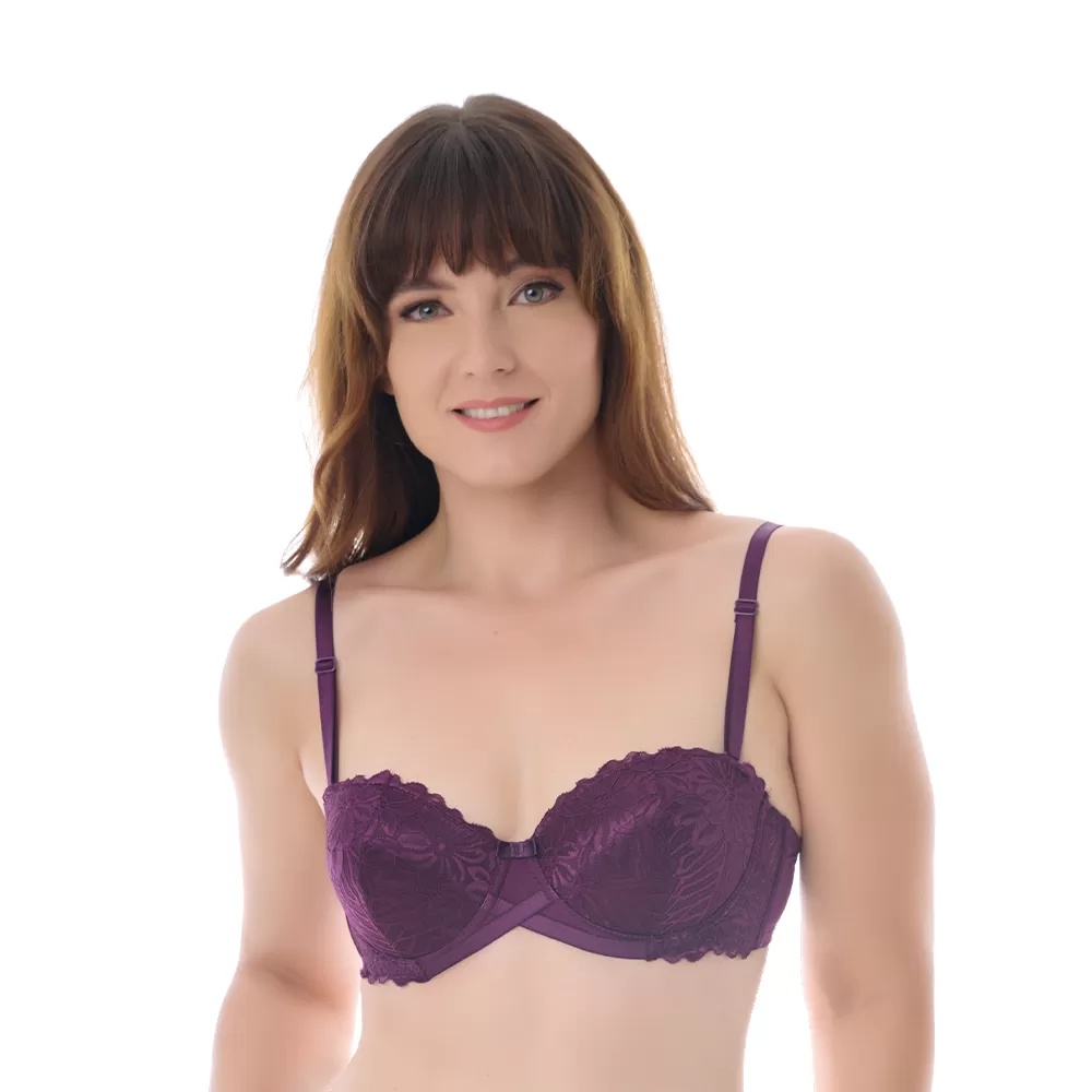 Brasier coordinable strapless con detalles de encaje 24544 Lady Carnival