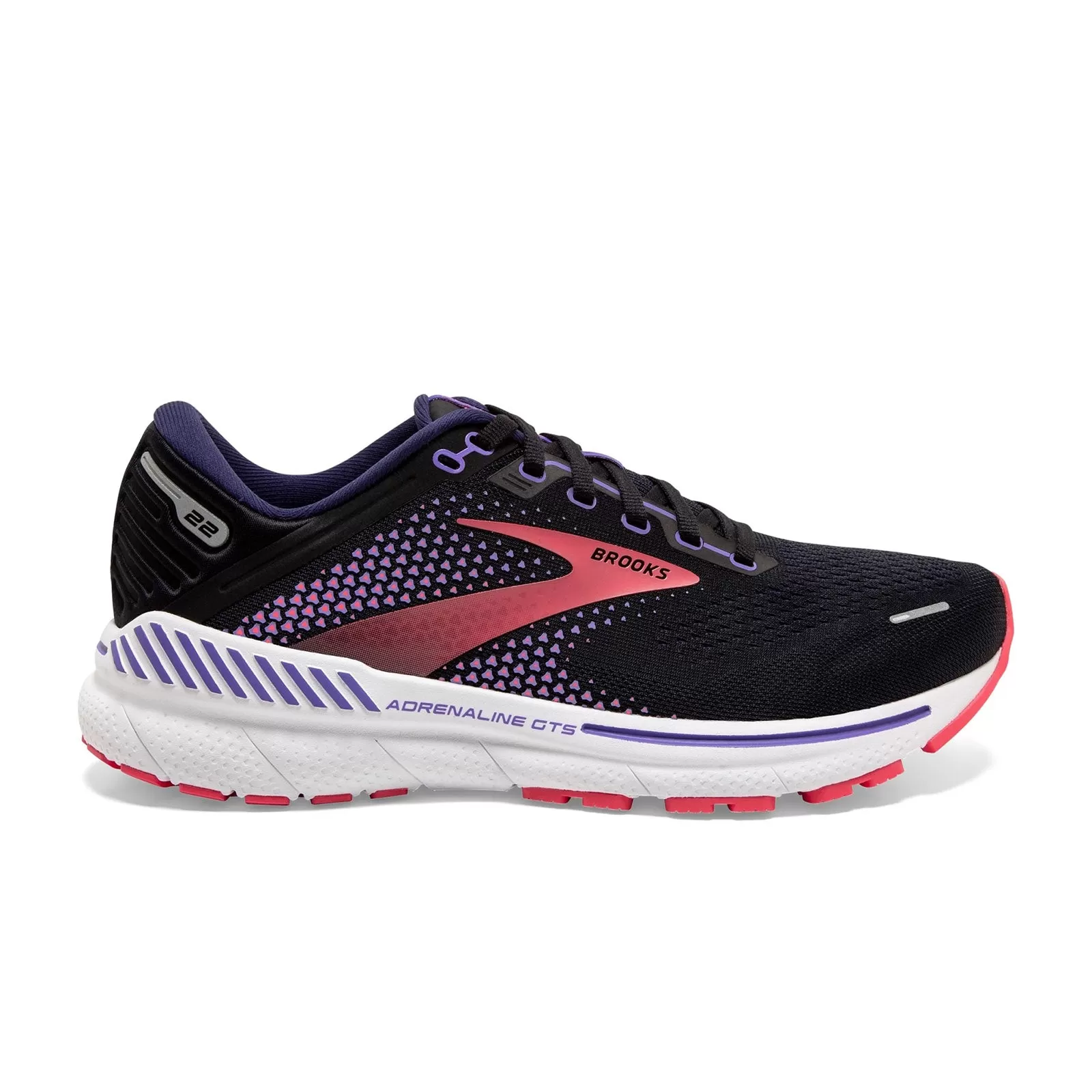 Brooks Adrenaline GTS 22 (Women) - Black/Purple/Coral