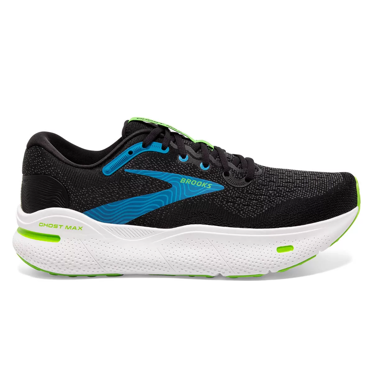 Brooks Ghost Max Mens | Black/atomic Blue/jasmine