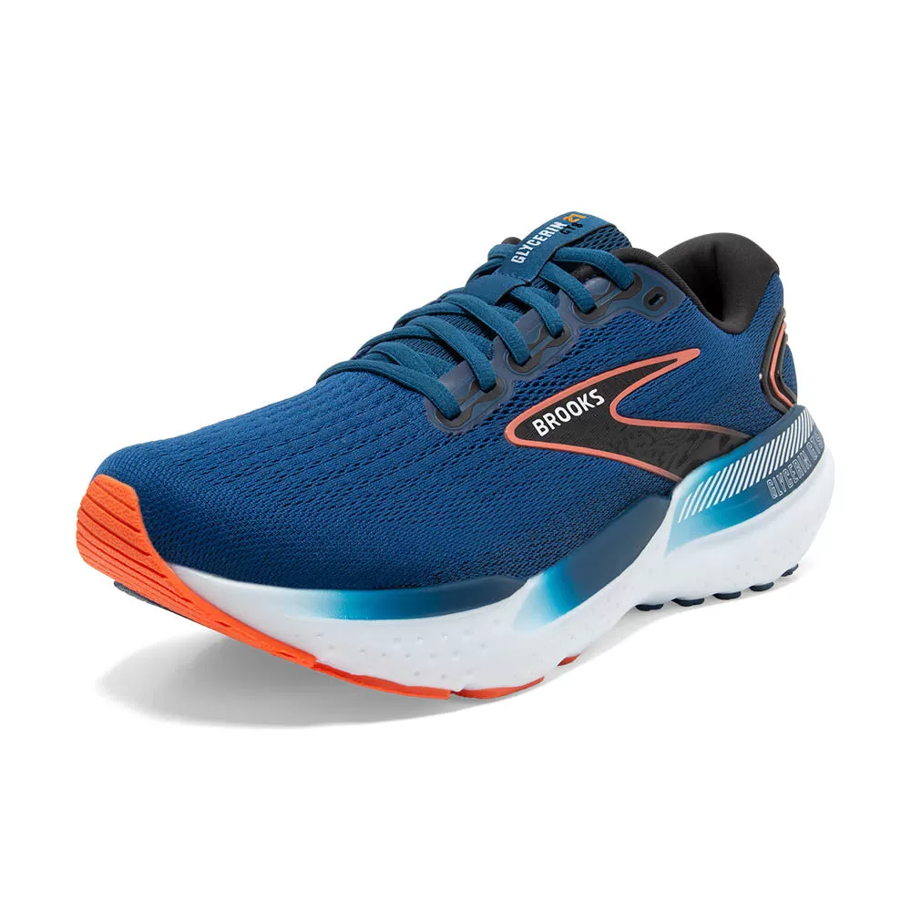 Brooks Glycerin GTS 21 (Mens) - Blue Opal/Black/Nasturtium