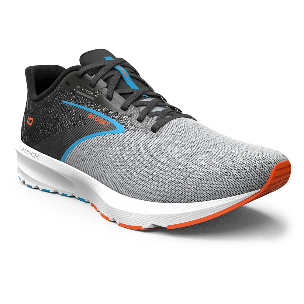 Brooks Launch 10 (Mens) - Black/Grey/Orange Clown Fish