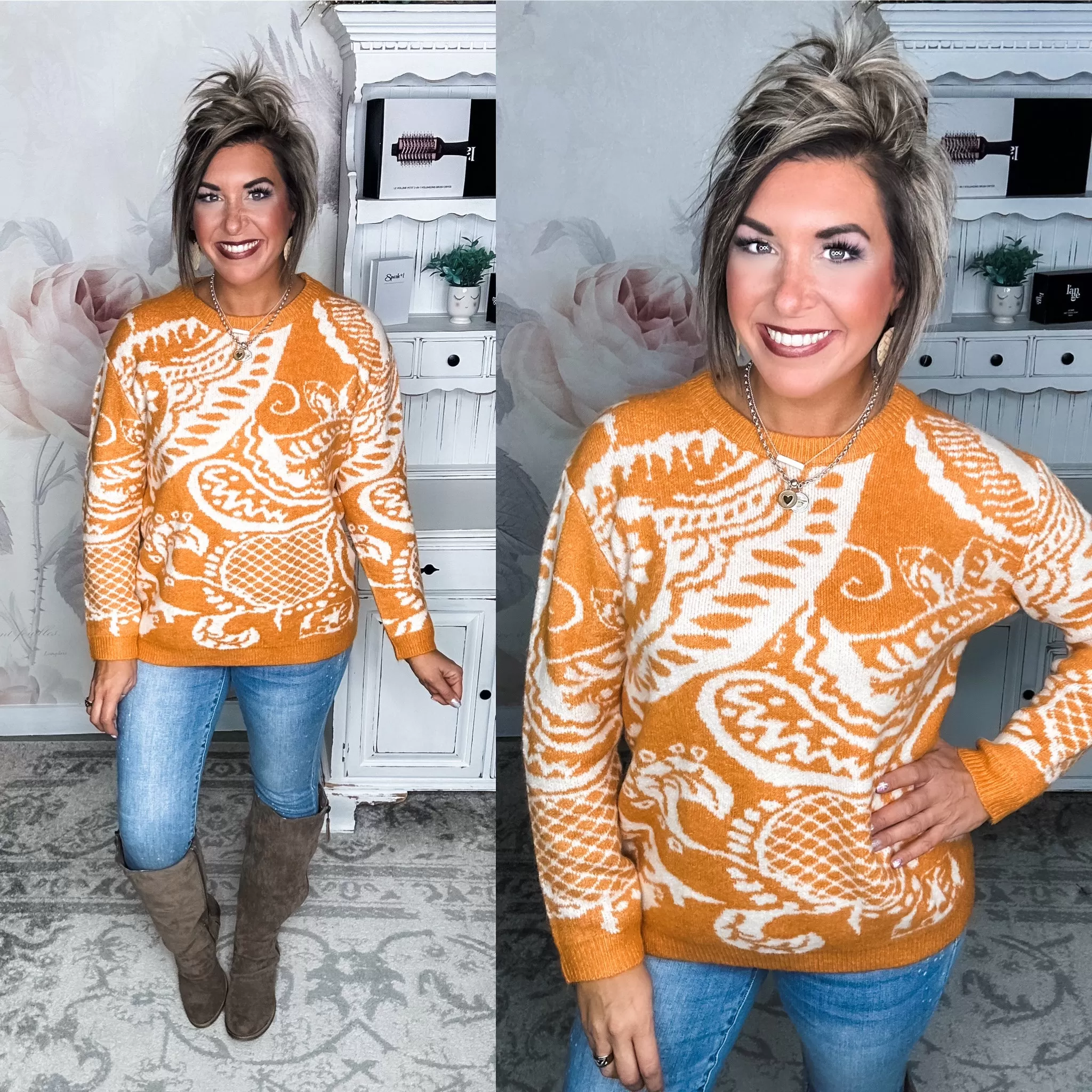 By Your Side Paisley Sweater