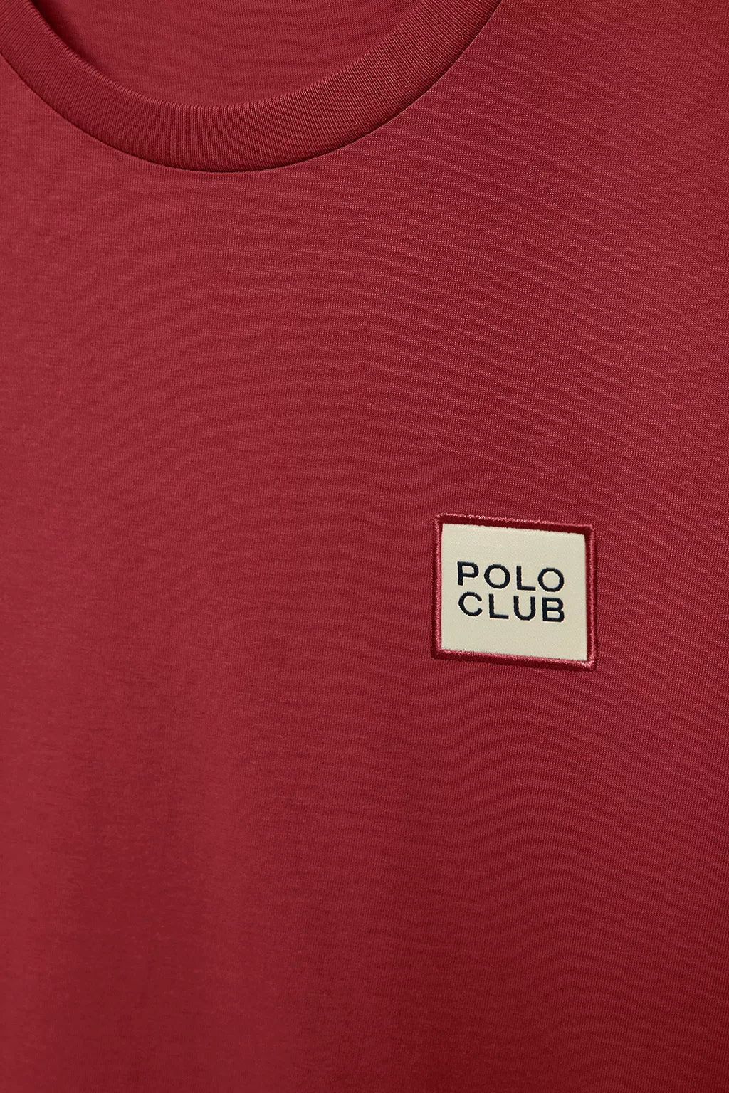 Camiseta rojo oscuro orgánica Neutrals con logo