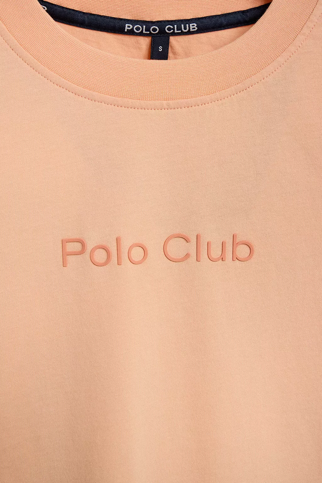 Camiseta Tori boxy fit color melocotón de acabado peach effect con logo Minimal Combo Polo Club