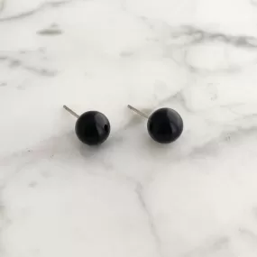 CARLOTTA onyx ball studs