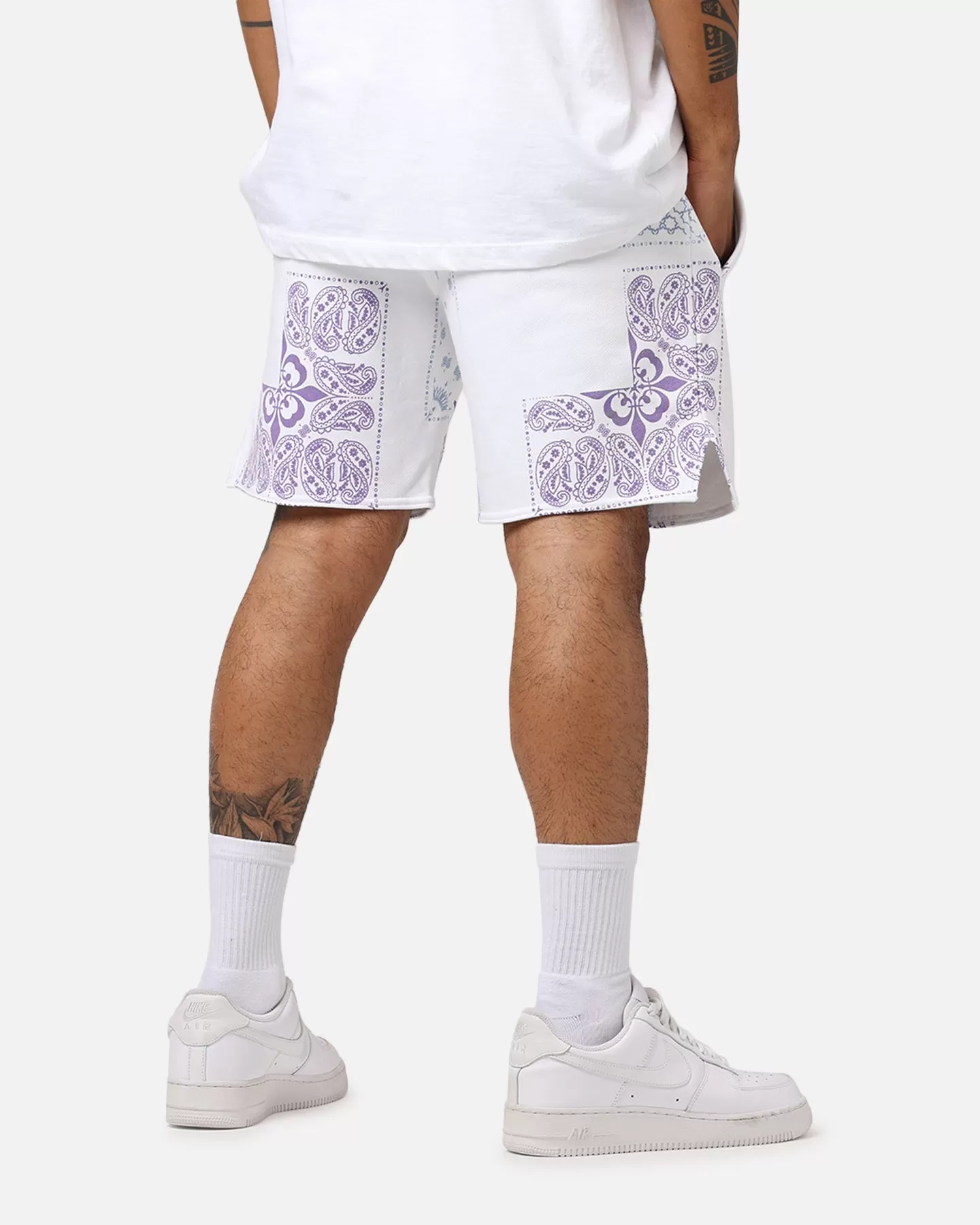 Carré Fragment Paisley Shorts White