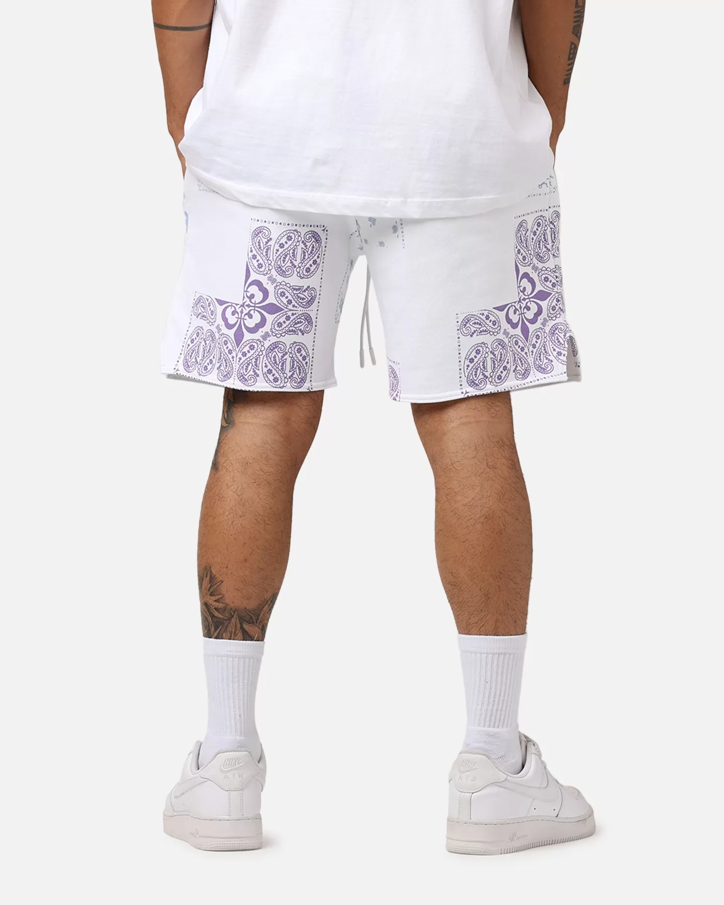 Carré Fragment Paisley Shorts White