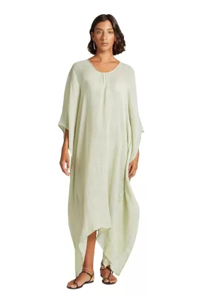 Chan Luu Calypso Linen Caftan in Light Sage Asparagus