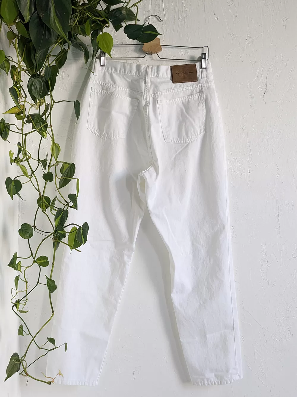 CK White High Rise Jeans