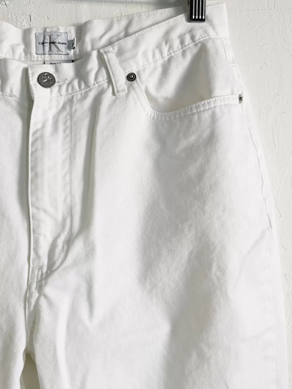 CK White High Rise Jeans