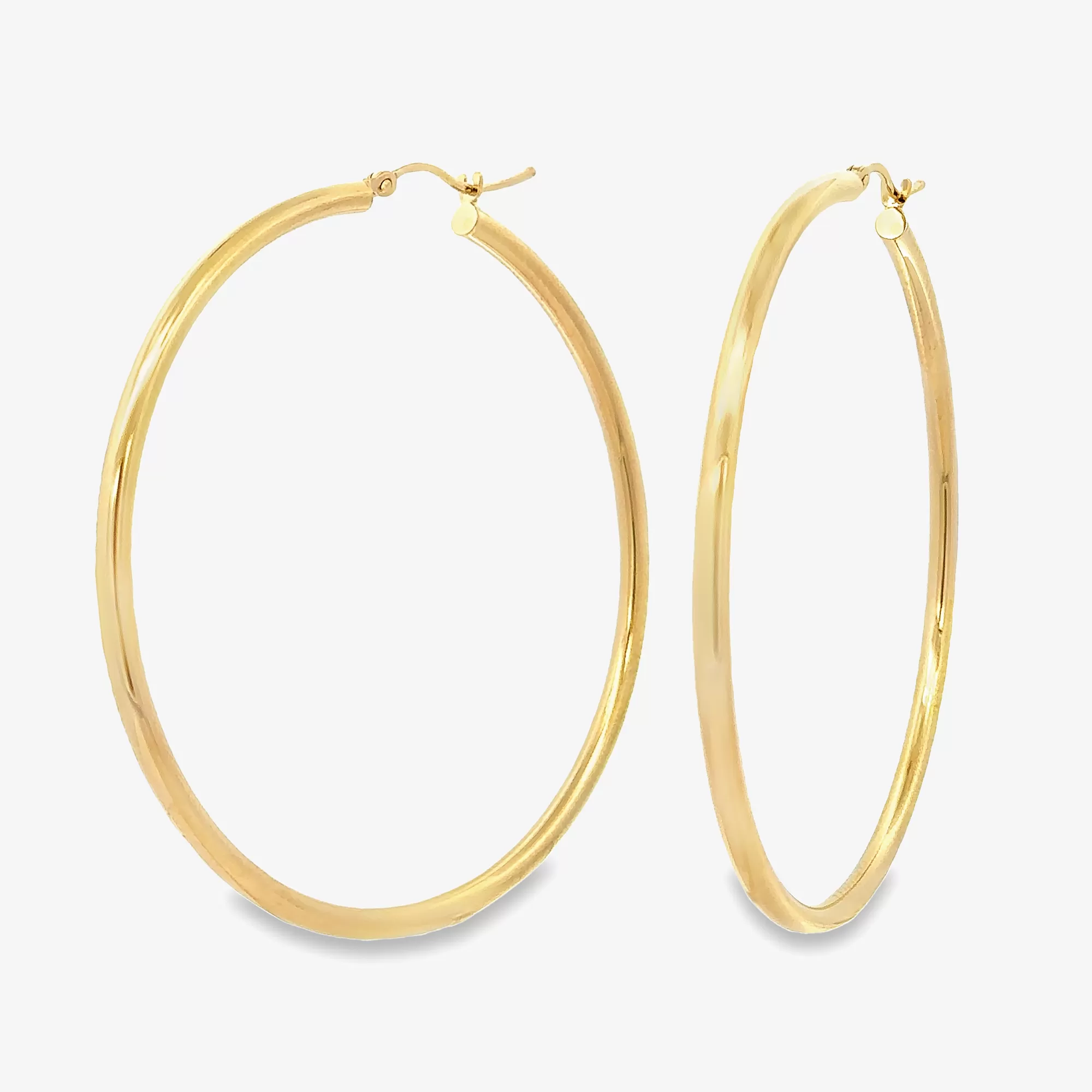 Classic 2.5mm Round Gold Hoop Earrings