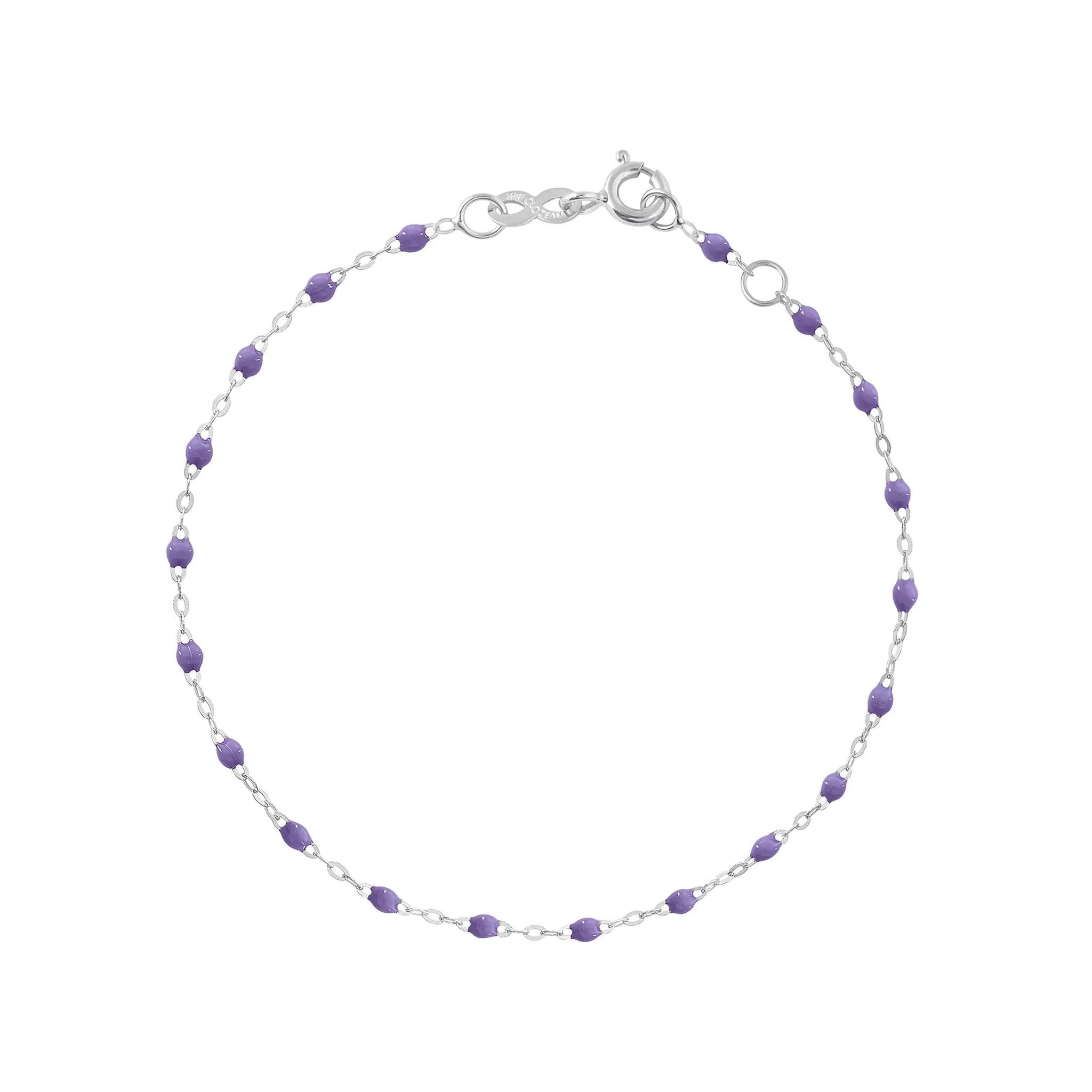 Classic Gigi Mauve bracelet, White Gold, 6.7"