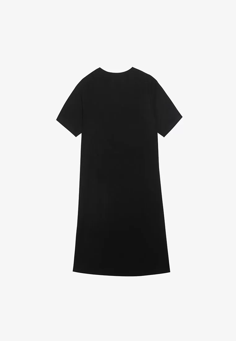 Collins Basic Cotton Midi Dress - Black