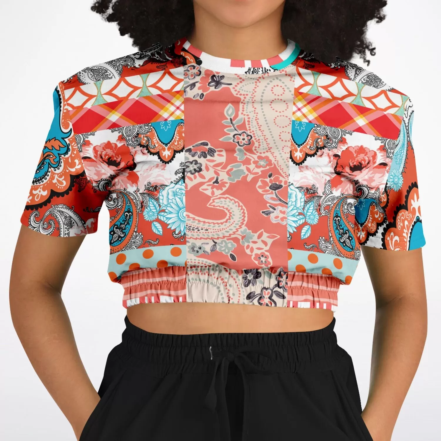 Coral Springs Short Sleeve Cropped Eco-Poly Sweater