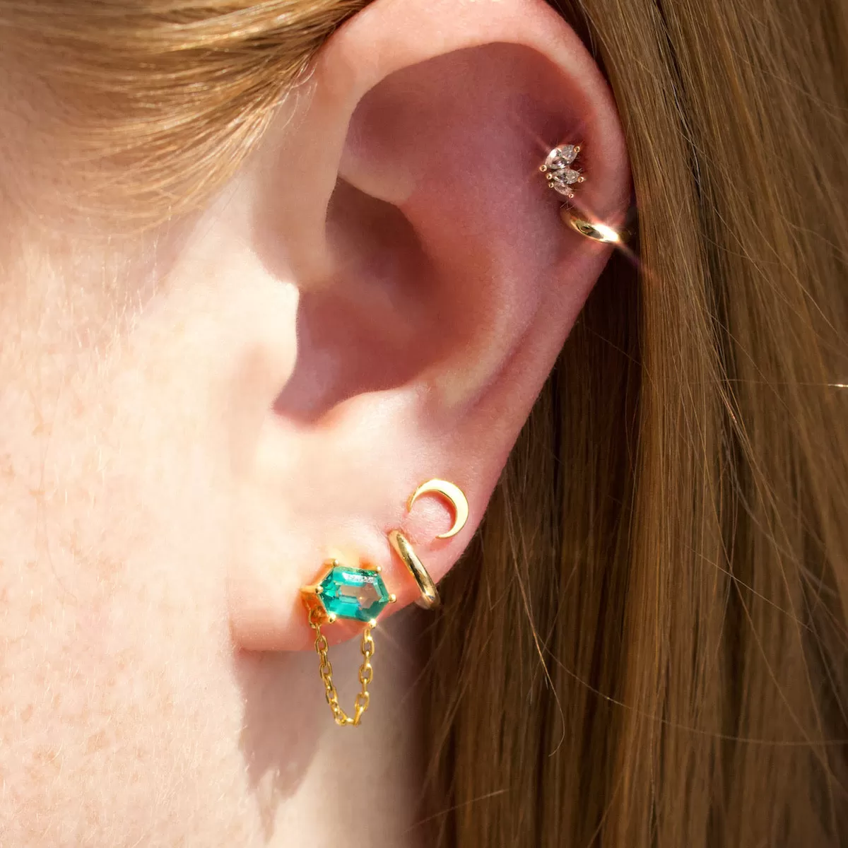 Cosmic Ray Flat Back Earring