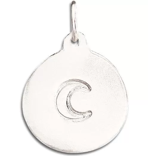 Crescent Moon Disk Charm