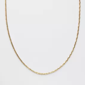 Diamond Cut Criss Cross Chain Necklace