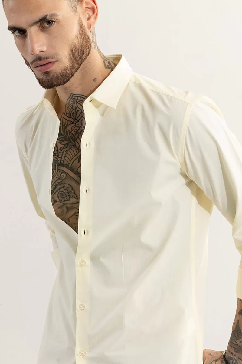 Elegant Monotone Yellow Shirt