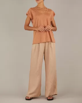 Elvie Linen Twill Pant - Sand