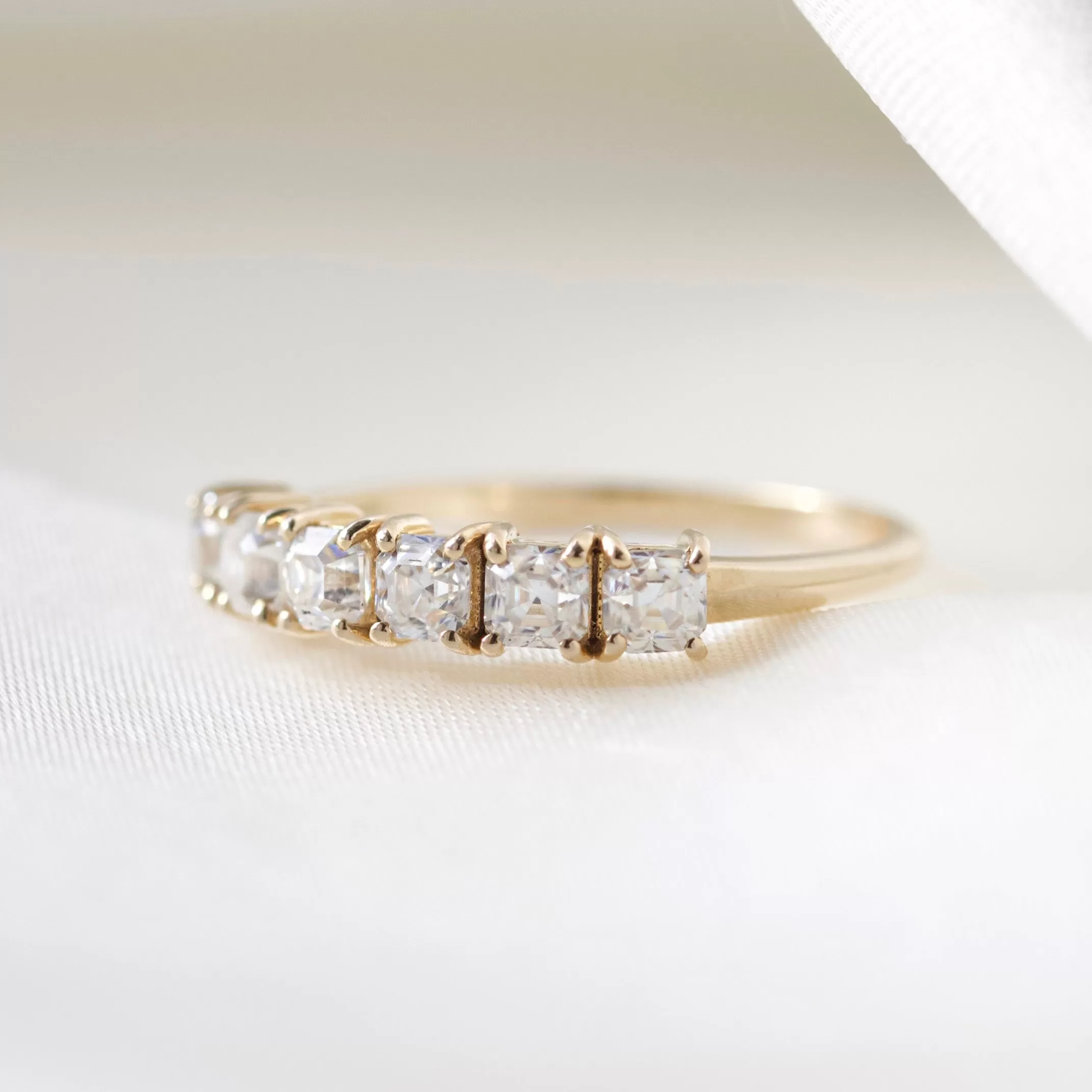 Emily Moissanite Half Eternity Ring