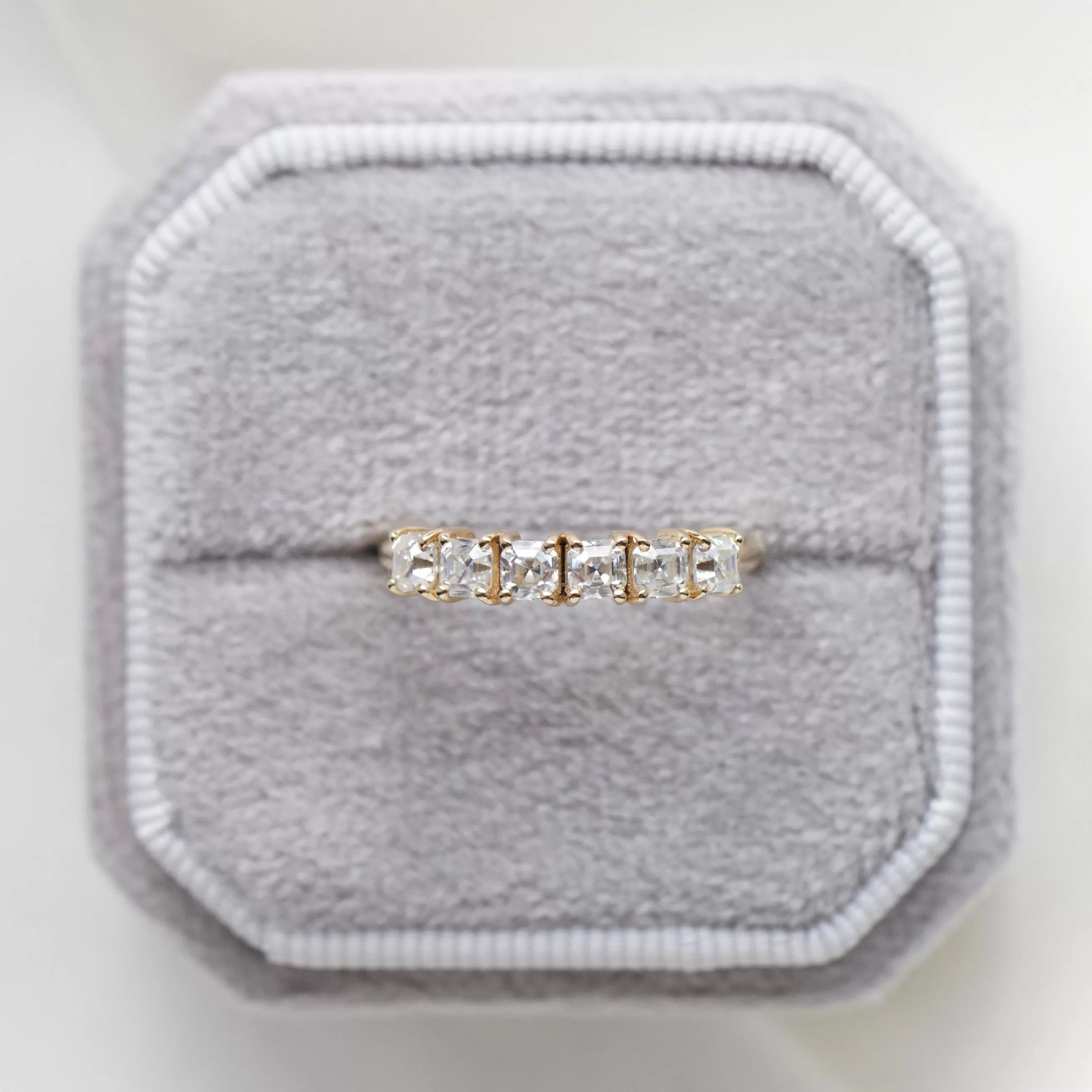 Emily Moissanite Half Eternity Ring