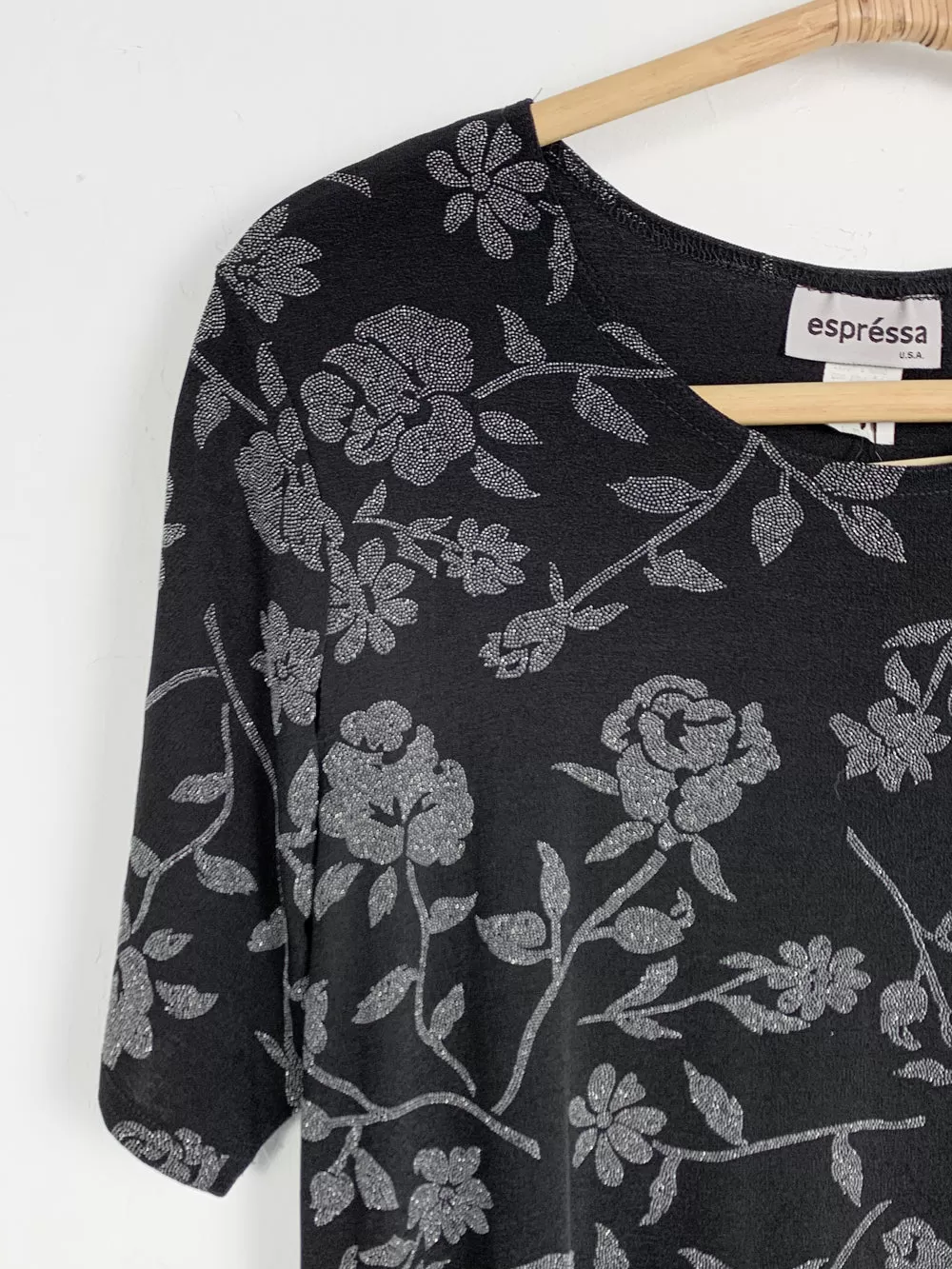 Espressa Midnight Floral Sparkle Tshirt