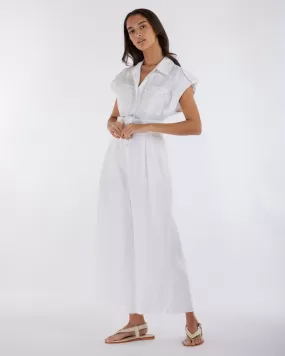 Esra Utility Jumpsuit - White