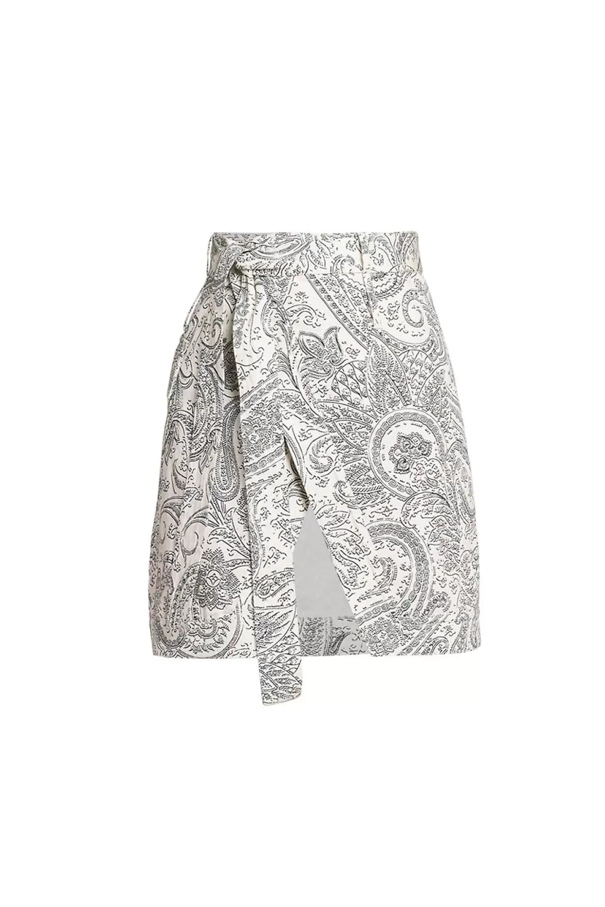 Etro Paisley Wrap Mini Skirt - Black/ White