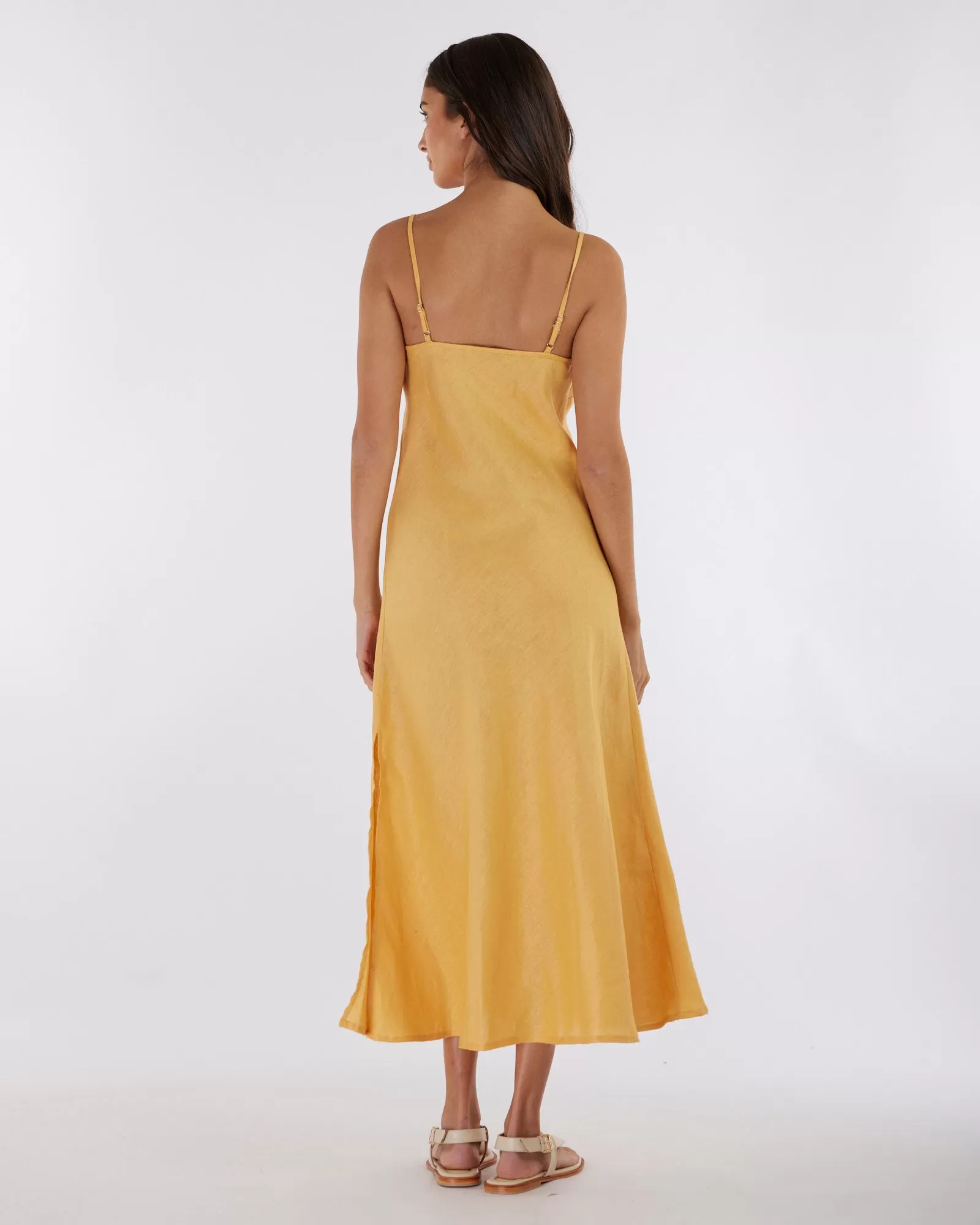 Evangeline Linen Dress - Limoncello